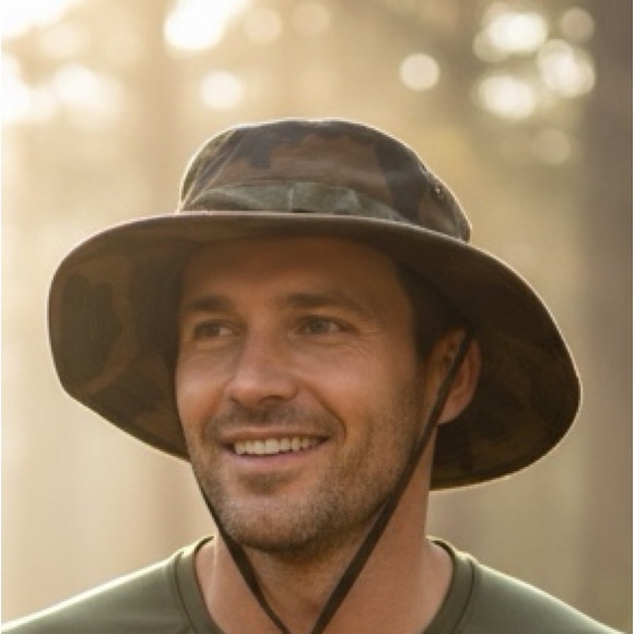 Jungle Bucket Hat Vintage Unisex 1986 Camouflage Size 7 1/2 - Picture 9 of 9